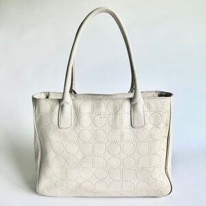Kate Spade White Genuine Leather Handbag Shoulder Bag